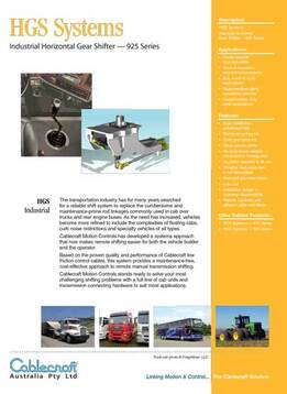 Industrial Horizontal Gear Shifter - MTS Systems (Manual Transmission Shifting)